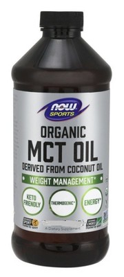 Organic MCT Oil Derived From Coconut Oil, Pure & Unflavored by Now Foods  -  32 fl oz Liquid
