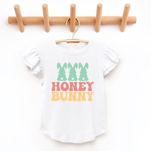 The Juniper Shop Honey Bunny Bunny Tails Flutter Sleeve Tee - 1 of 4