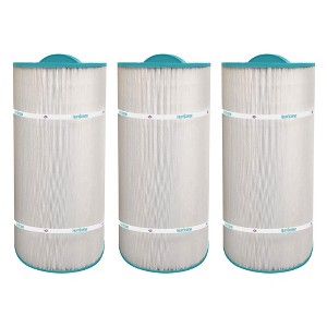 Hurricane Filters 3 Pack Replacement Spa Filter Cartridge Compatible To Unicel C-8399, PCD100W, Filbur FC-3965, and Caldera 100, White - 1 of 4