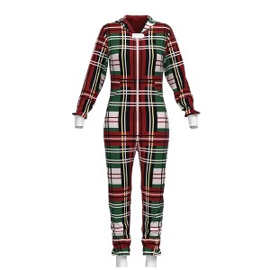 Coordinates x Christmas plaid women's pajama jumpsuit - 1 of 1