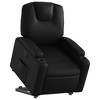 vidaXL Black Faux Leather Power Lift Recliner Chair - Motorized Elderly Stand Up Assistance, Cup Holders, Manual Recline to 135° - 3 of 4