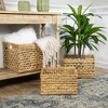 Northlight Set of 3 Diamond Weave Rectangular Water Hyacinth Baskets with Handles 17.75" - 2 of 4