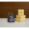 Pavilion Gift Company - Front Door - 5" x 6" Dark Gray Door Stopper - Door Stops - 3 of 4