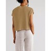 Cap Sleeve Tops for Women Spring Mock Neck Sleeveless Knit Tops with Chest Pocket Summer Crew Neck Pullover Sweater - 2 of 4