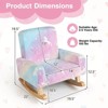 Costway Kids Rocking Chair Upholstered Flannel Children Rocker with Comfy Backrest Multi-color/Pink - 3 of 4