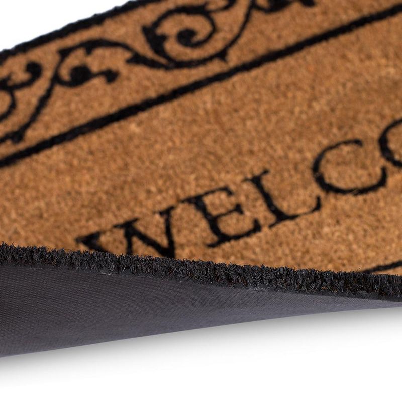 BirdRock Home Welcome Coir Doormat with Scroll Border - 18 x 30", 4 of 5