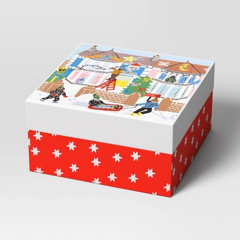 Christmas Gift Box Décor, 17 In - Christmas Night Inc.