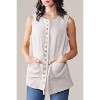 Women's linen longline vest - Aaron & Amber - 4 of 4