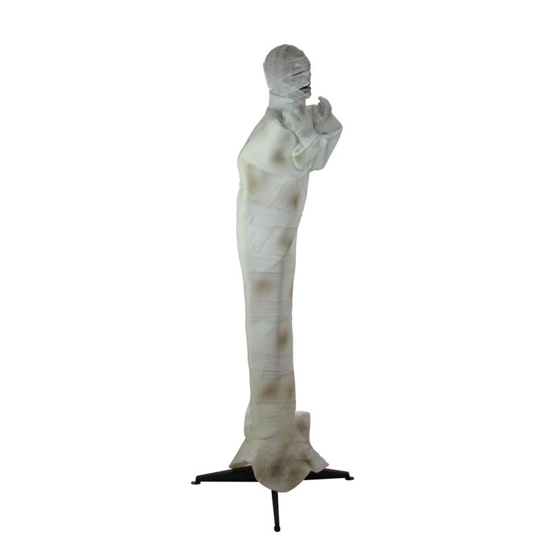 Northlight 64.5" Prelit Standing Animated Glowing Eyed Mummy Halloween Decoration - White/Brown, 3 of 5