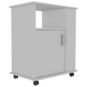 Depot E-Shop Lower Microwave Pantry 29" H, Single Door Cabinet, One Open Shelf, Three Side Shelves - 1 of 4