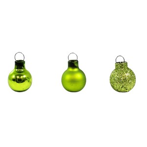 Craftoutlet.Com 0.5 Inch Mini Glass Ball Ornament Set Christmas Tree Ornament Sets - 1 of 3