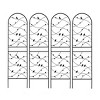 MAYEERTY 2 Pack Metal Garden Trellis 71 x 19.7 Inch Rustproof Climbing Plants Support Bird Deco Black Outdoor Flower - 4 of 4