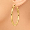 Black Bow Jewelry 4mm, 14k Yellow Gold Classic Round Hoop Earrings, 50mm (1 7/8 Inch) - 3 of 4