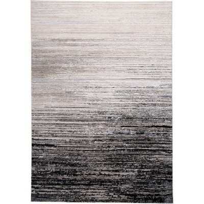 Micah Modern Abstract Black/Gray Area Rug
