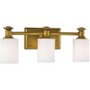 Minka Lavery Modern Wall Light Liberty Gold Hardwired 19" 3-Light Fixture Etched Opal Glass Shade for Bathroom Vanity Living Room - 3 of 3