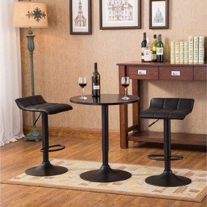 PAGED Bar Height Stools Set of 3, Modern Round 26"-36" High Pub Table and 2 Lifting Swivel Counter Stools, Dining Chair for Bar, Kitchen - 1 of 4