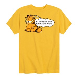 Boys' - Garfield - Not Always Right Short Sleeve Graphic T-Shirt - 1 of 4