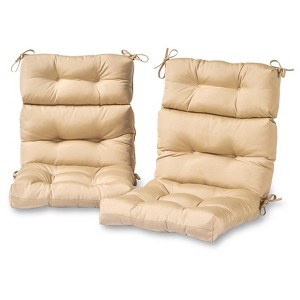 Kensington Garden 2pc 24"x22" Outdoor Seat and Back Chair Cushion Set - 1 of 4