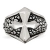 Black Bow Jewelry Men's 21mm Stainless Steel Tapered Cross Ring - 4 of 4