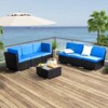 KTMBDW 7 Pieces Outdoor Patio Furniture Set, Wicker Sectional Sofa Set Rattan Modular Patio Conversation Sets with Cushions Couch Set & Coffee Table - 4 of 4