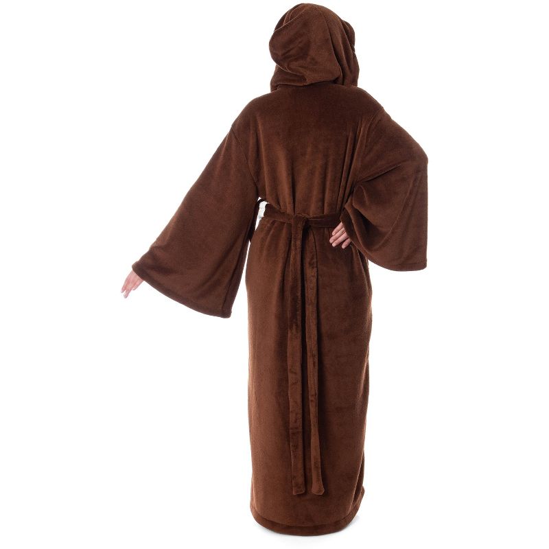 Star Wars Adult Obi-Wan Kenobi Jedi Fleece Robe Bathrobe For Men Women Brown, 2 of 6