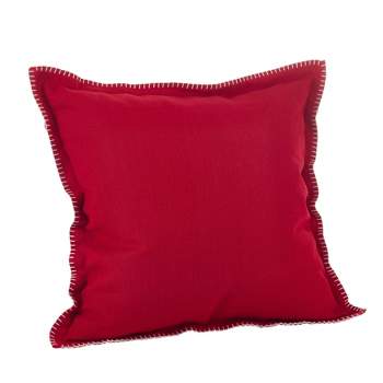 20"x20" Whip Stitched Flange Design Throw Pillow - Saro Lifestyle
