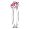 EVERLY JEWELRY | 10K White Gold 1 CT TGW Pink Topaz and Diamond Accent Bow Ring - 2 of 4
