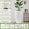 Gulches 22.5 White Imitation Rattan Planter with Automatic Watering System - Indoor/Outdoor, 2-Pack - 4 of 4
