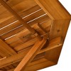 Resenkos Patio Dining Tables,Patio Tables,39" Acacia Wood Outdoor Dining Table, Octagon Patio Table with Umbrella Hole, Teak Brown - 4 of 4