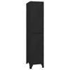 VidaXL Locker Cabinet Black 15 in.x17.7 in.x70.9 in. Steel - 4 of 4