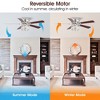 Parrot Uncle 48" Modern Chrome Crystal Ceiling Fan with Light and Remote Flush Mount Ceiling Fan for Kitchen Bedroom Living Room - 4 of 4