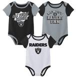 NFL Las Vegas Raiders Infant Boys' AOP 3pk Bodysuit