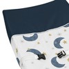 Sweet Jojo Designs Boy or Girl Gender Neutral Unisex Changing Pad Cover Bear and Moon Blue and Gold - 3 of 4