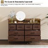 8 Drawer Dresser with LED Lights & Charging Station - Modern Wooden Storage Organizer for Bedroom, Entryway & Living Room - 4 of 4
