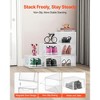 VEVOR Shoe Storage Boxes, 6 Pack Clear Stackable Shoe Boxes Storage Organizers with Magnetic Door, Fit up to US Size 13, Transparent White - 4 of 4
