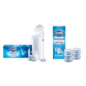 Clorox ToiletWand Storage Caddy, 6 Count Refill Heads Cleaning Tools and Accessories + 10 Count Original Scent Cleaning Tool Refills - 1 of 4
