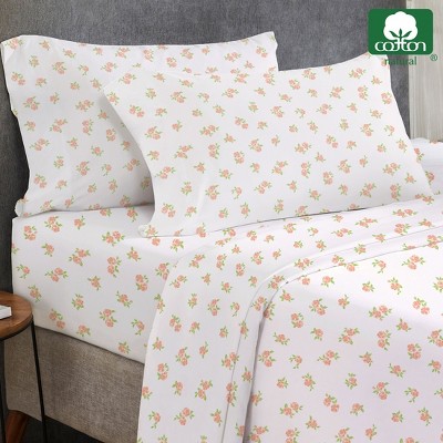 Queen Chic Floral Cotton Sateen Deep Pocket Sheet Set