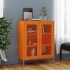 vidaXL Storage Cabinet Orange Steel Medium Storage Cabinet Rectangular - 2 of 4