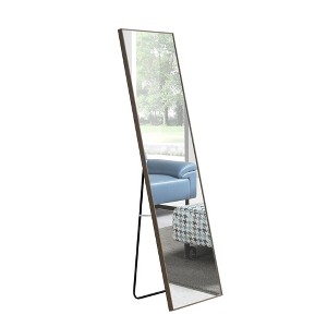 Dexmalle generation gray solid wood frame full length mirror - 1 of 4