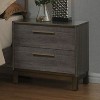 Contemporary 1pc Nightstand Two Tone Antique Gray Bedroom Furniture Nightstand - 4 of 4