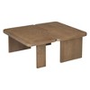 Sapphtopaz Modern Coffee Table Rectangle Table with Splicing Design Multifunctional Dining Table Combination Coffee Bar for Living Room - 2 of 4