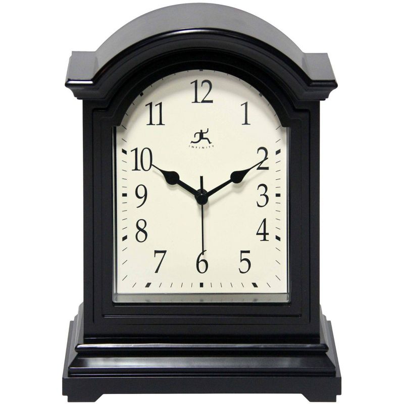 9&#34; Antique Tabletop Clock Black - Infinity Instruments, 1 of 8