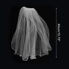 Unique Bargains Comb Wedding Veil White 1 Pcs - 2 of 4