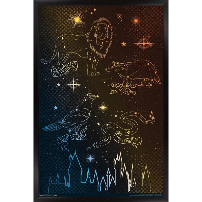 Trends International The Wizarding World: Harry Potter - Houses in the Stars Framed Wall Poster Prints, 1 of 7