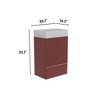 NicBex 20" Modern Matte Finish Bathroom Vanity Cabinet with Ceramic Sink,Freestanding Cabinet with Soft Close Doors,1.38"Pre-drilled Faucet - 4 of 4