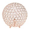 10" Elipse Medium Contemporary Metal Crystal Round Orb Table Lamp - Lalia Home - 4 of 4