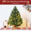 Joyfy Christmas Tree Decorations, 24"/2FT Green Mini Tabletop Artificial Xmas Tree with LED Warm Lights, Christmas Decorations Indoor - 4 of 4