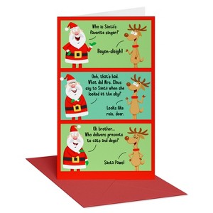 Recycled Paper Greetings Christmas Money and Gift Card Holder Reindeer Joke - 1 of 4
