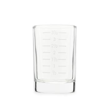 True Slam Tall glass shot Glasses, Prinked Half oz. Measurements for Cocktails, Bar Accessory Cups, Party Shot Cups, 4oz