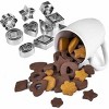 Aoibox 30Pcs Mini Cookie Cutter Set with Box, Small Stainless Steel Fruit Veggie Tiny Polymer Clay Cutters for Kids, Geometric Set - 2 of 4